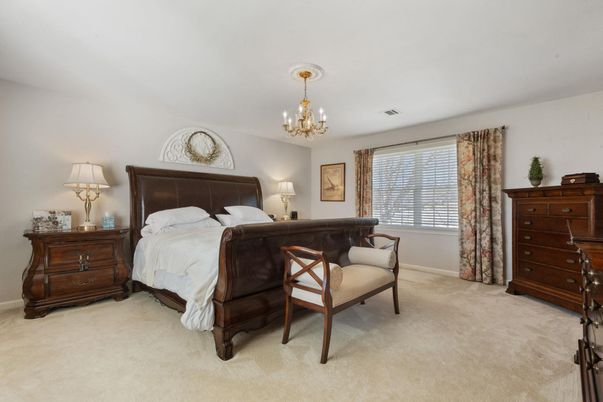 Bedroom, Chandelier, Interior