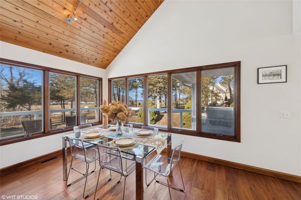 Dining room, Interior, Wooden Ceilings, Wood Texture Flooring