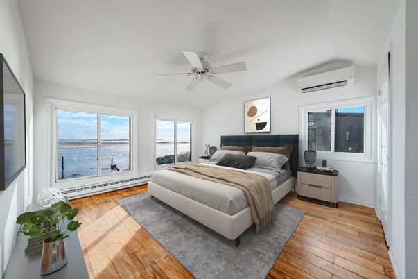 Bedroom, Interior, Water, Wood Texture Flooring