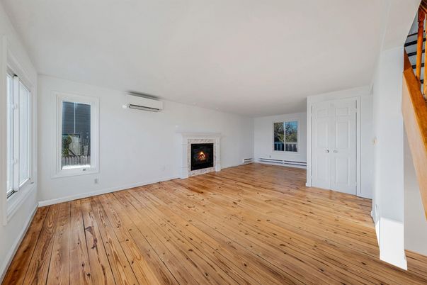 Empty room, Fireplace, Interior, Wood Texture Flooring