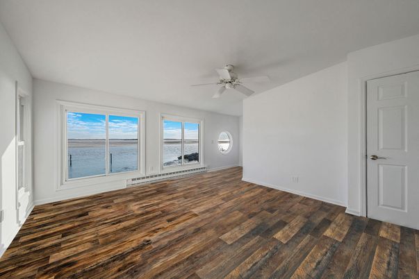 Empty room, Interior, Water, Wood Texture Flooring