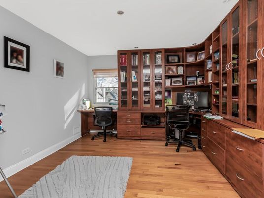 Home Office, Interior, Wood Texture Flooring