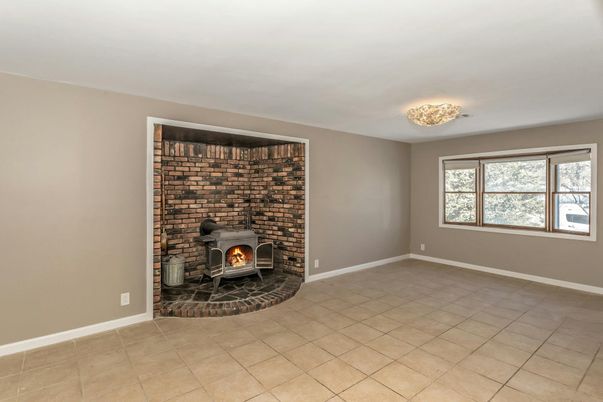 Empty room, Fireplace, Interior