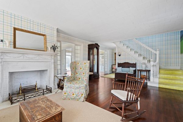 Fireplace, Interior, Wood Texture Flooring
