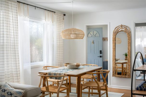 Dining room, Interior, Wood Texture Flooring
