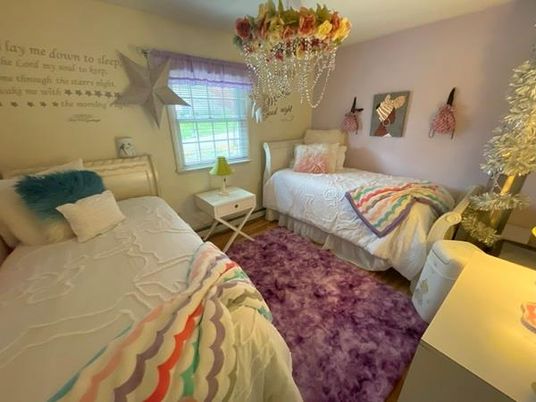 Bedroom, Chandelier, Interior
