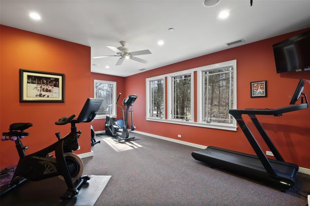 Fitness Equipment, Interior, Recessed Lighting