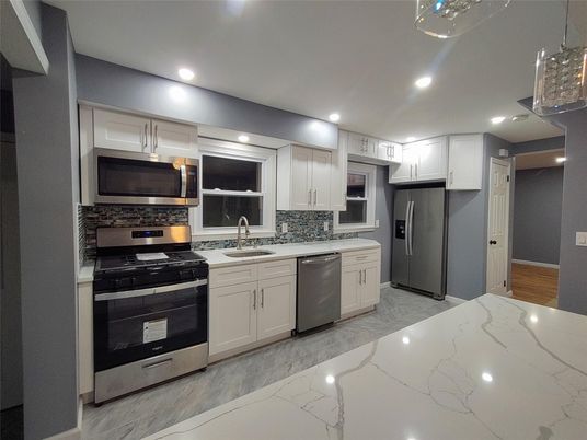 Interior, Kitchen, Recessed Lighting, Stainless Steel Appliances