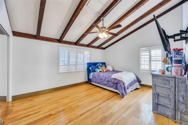 Bedroom, Interior, Wooden Beams, Wood Texture Flooring
