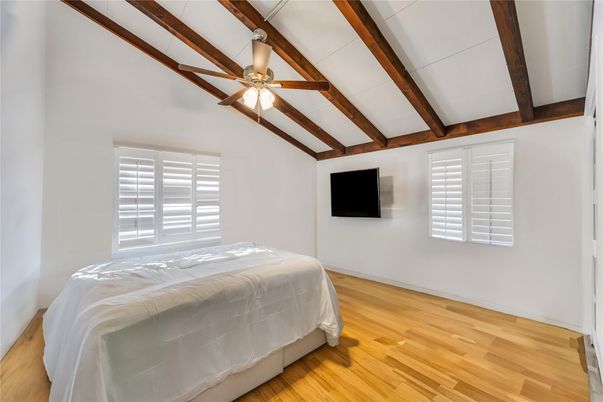 Bedroom, Interior, Wooden Beams, Wood Texture Flooring