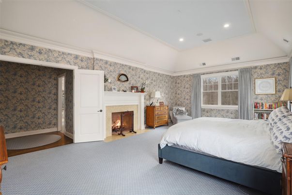 Bedroom, Fireplace, Interior, Recessed Lighting