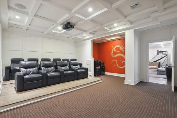 Home Theatre Room, Interior, Recessed Lighting, Theatre Room
