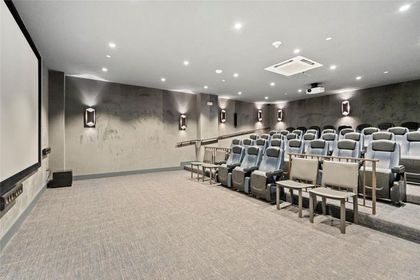 Home Theatre Room, Interior, Projection Screen, Recessed Lighting, Theatre Room