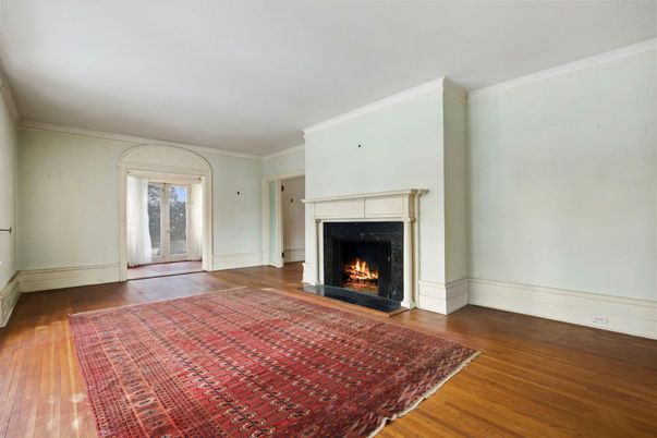 Empty room, Fireplace, Interior, Wood Texture Flooring