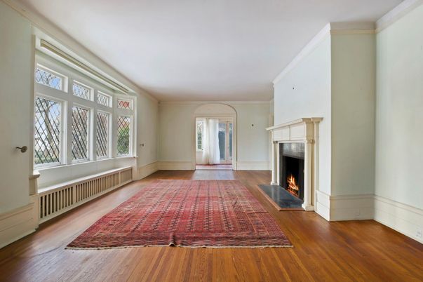 Empty room, Fireplace, Interior, Wood Texture Flooring