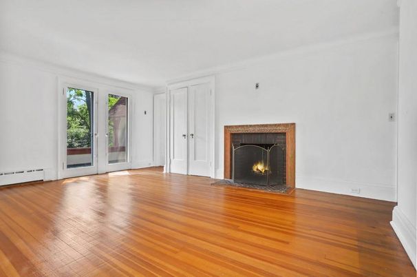 Empty room, Fireplace, Interior, Wood Texture Flooring