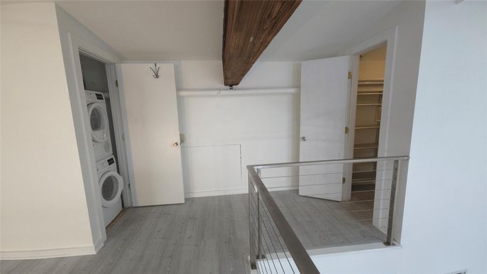 Interior, Utility Closets, Washer, Wooden Beams, Wood Texture Flooring