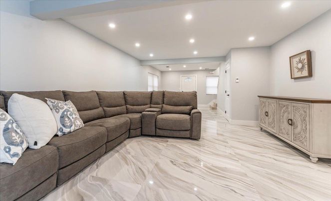 Interior, Living room, Marble, Recessed Lighting