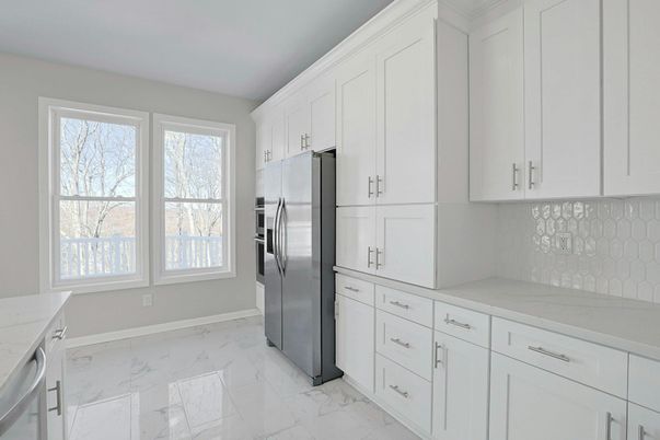 Interior, Kitchen, Marble, Stainless Steel Appliances