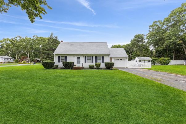 Attached, Backyard, Detached Garage, Exterior, Facade, Cape Cod