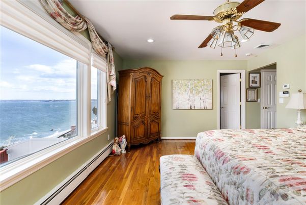 Bedroom, Interior, Recessed Lighting, Water, Wood Texture Flooring