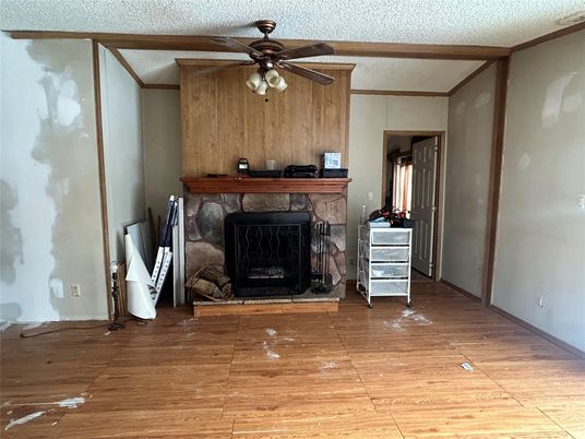 Empty room, Fireplace, Interior, Wood Texture Flooring