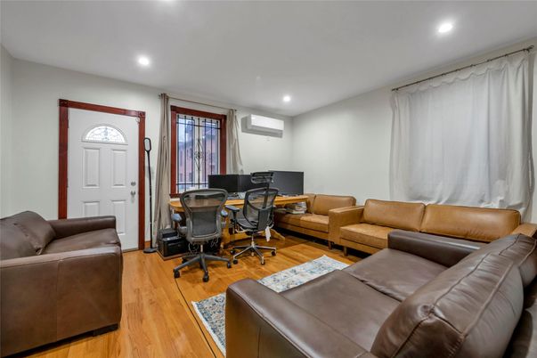 Home Office, Interior, Living room, Recessed Lighting, Wood Texture Flooring