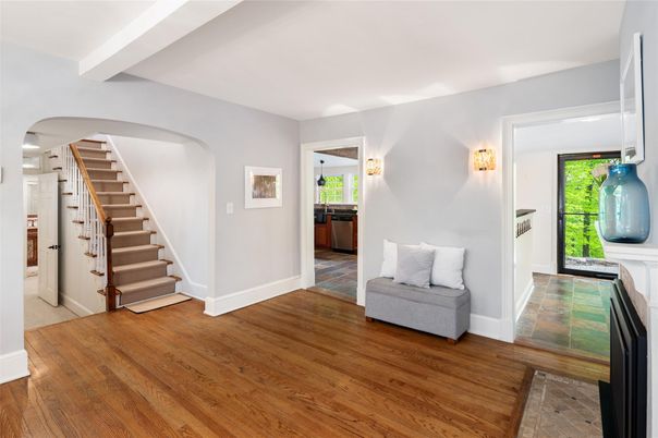 Fireplace, Interior, Wood Texture Flooring