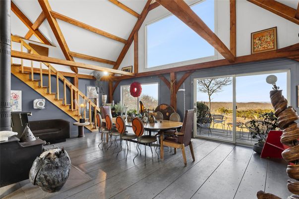 Dining room, Interior, Wooden Beams, Wood Texture Flooring