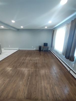 Empty room, Interior, Marble, Recessed Lighting, Wood Texture Flooring