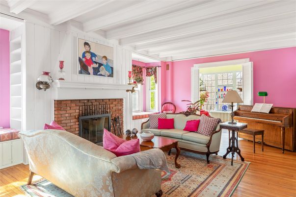 Fireplace, Interior, Living room, Piano, Wood Texture Flooring
