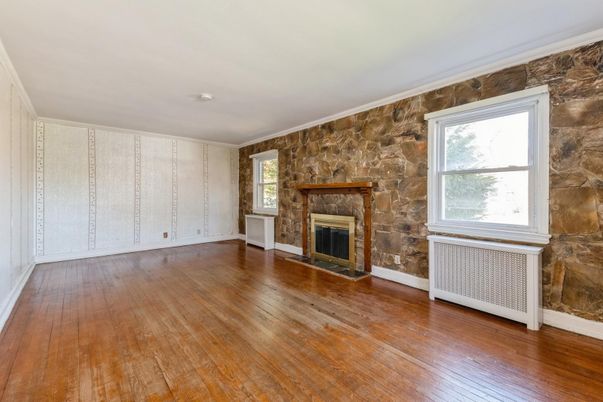 Empty room, Fireplace, Interior, Wood Texture Flooring