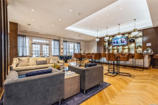 Dining room, Interior, Living room, Pendant Lights, Recessed Lighting, Wood Texture Flooring