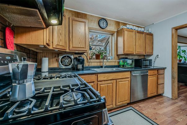Interior, Kitchen, Wood Texture Flooring
