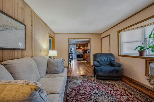 Interior, Living room, Stainless Steel Appliances, Wood Texture Flooring