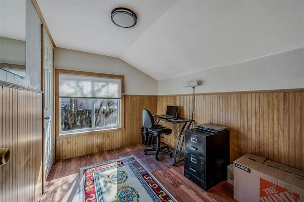 Home Office, Interior, Wood Texture Flooring, Wooden Walls