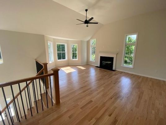 Empty room, Fireplace, Interior, Wood Texture Flooring