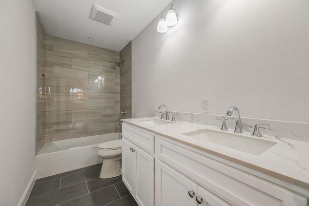 Bathroom, Dual Sink Vanities, Glass Shower, Interior