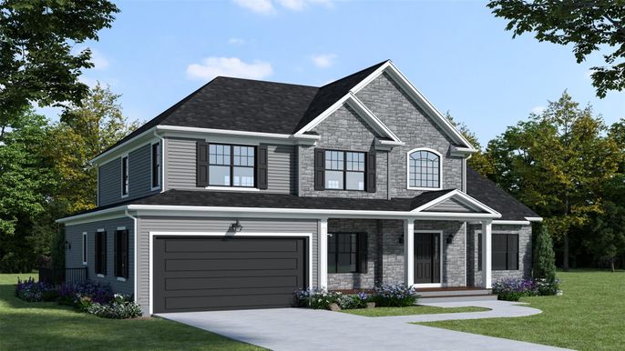 Attached, Exterior, Facade, Brick Traditional