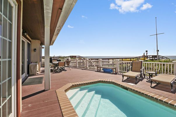 Exterior, Pool, Water, Wood Texture Flooring