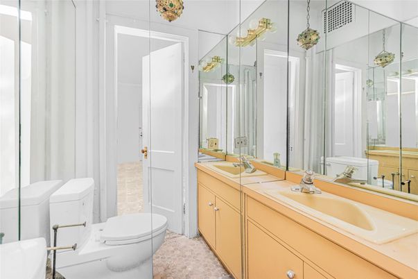 Bathroom, Dual Sink Vanities, Glass Shower, Interior