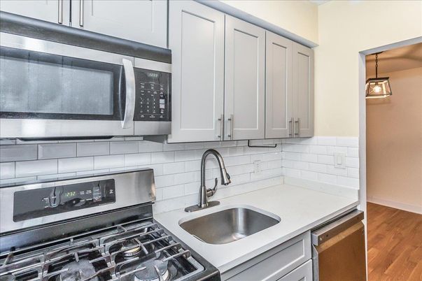 Interior, Kitchen, Pendant Lights, Stainless Steel Appliances, Wood Texture Flooring