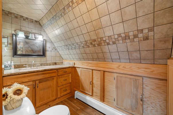 Bathroom, Interior, Wood Texture Flooring