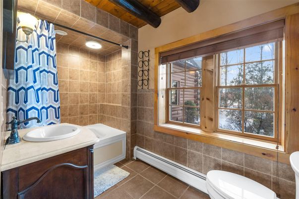 Bathroom, Interior, Recessed Lighting, Wooden Beams, Wooden Ceilings