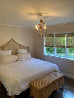 Bedroom, Chandelier, Interior, Wood Texture Flooring