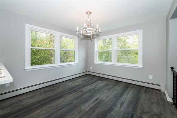 Chandelier, Empty room, Interior, Wood Texture Flooring