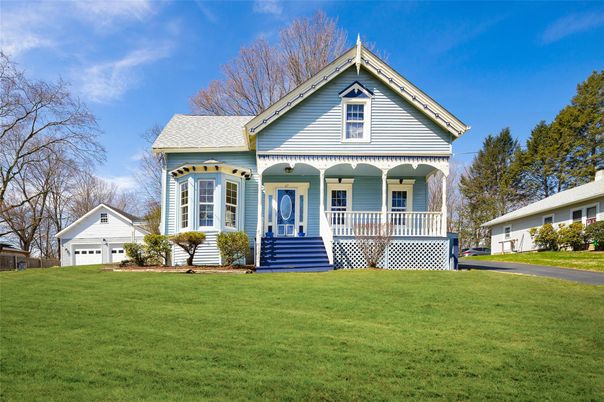 Attached, Backyard, Detached Garage, Exterior, Facade, Queen Anne Victorian
