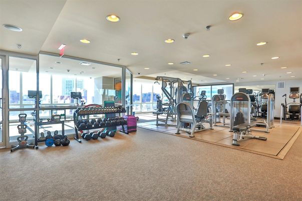 Fitness Equipment, Gym, Interior, Recessed Lighting
