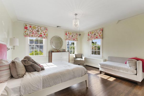 Bedroom, Chandelier, Interior, Wood Texture Flooring