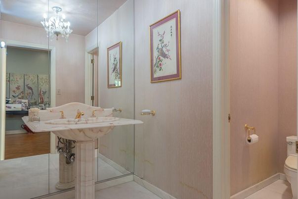 Bathroom, Chandelier, Interior